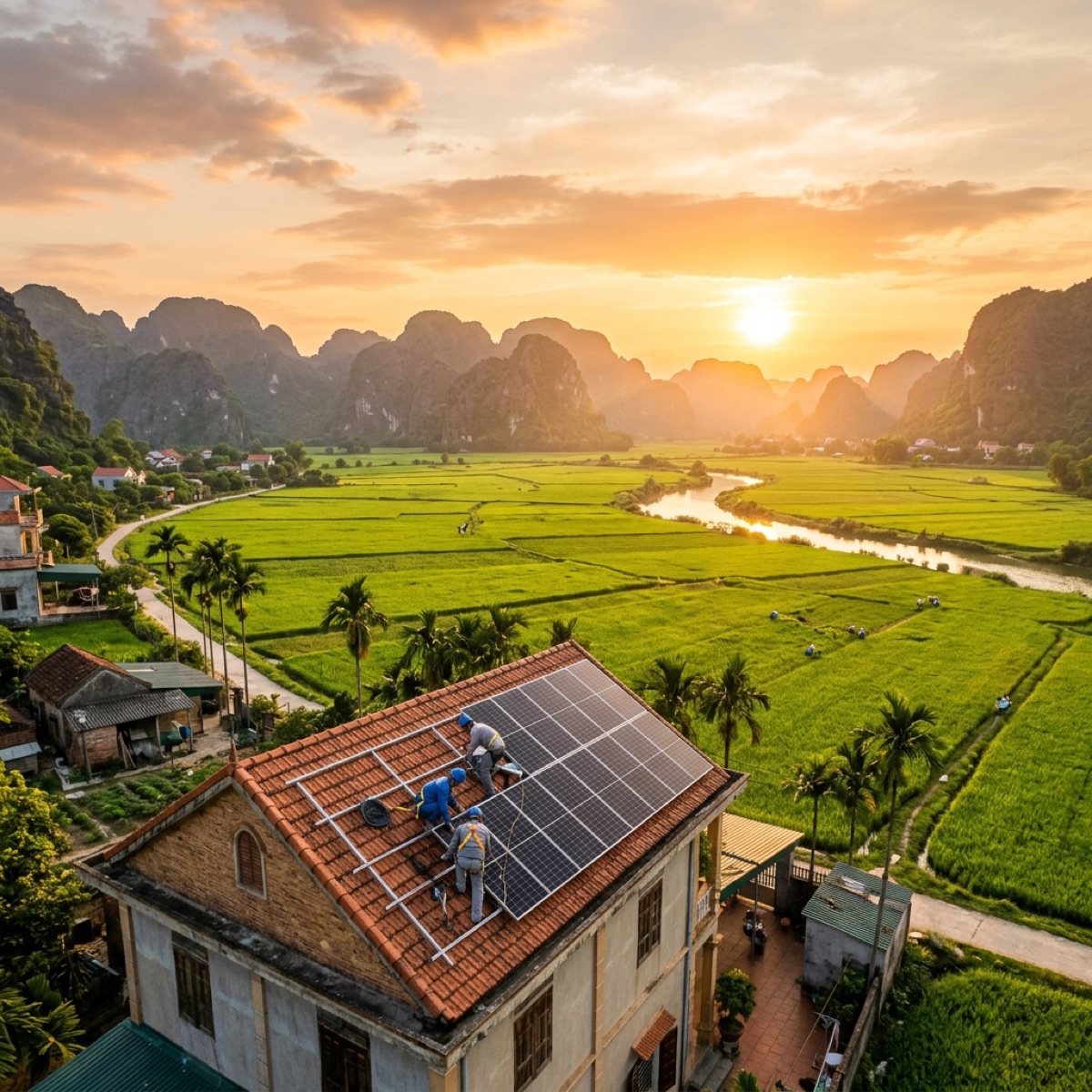 Lắp đặt điện mặt trời Hà Tĩnh